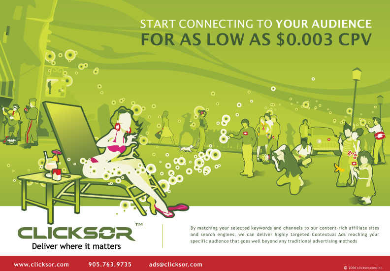 Clicksor advertisement/print design